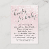 Verzoek om urnsnowflake roze Baby shower Informatiekaartje (Voorkant)