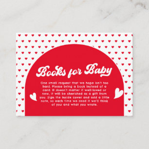 Verzoek om Valentijnskaart voor Baby Shower Boek Informatiekaartje