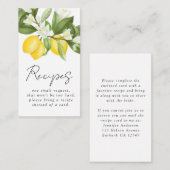 Verzoek om Vrijgezellenfeest Citrus Lemons Informatiekaartje (Voorkant / Achterkant)