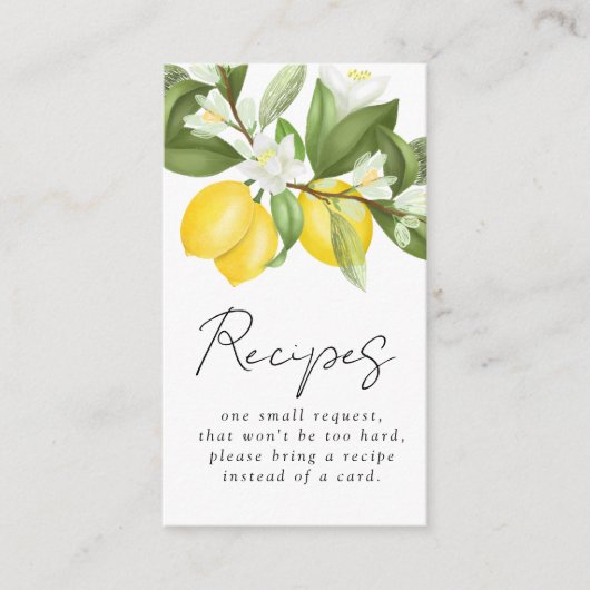 Verzoek om Vrijgezellenfeest Citrus Lemons Informatiekaartje (Voorkant)