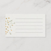 Verzoek om Vrijgezellenfeest Dasy Wildflower Visitekaartje (Achterkant)