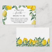 Verzoek om Vrijgezellenfeest Lemons greenery ontva Visitekaartje (Voorkant / Achterkant)