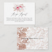Verzoek om Vrijgezellenfeest van Floral en Lace Informatiekaartje (Voorkant / Achterkant)