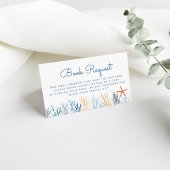 Verzoek om waterverf Coral Baby shower Book Informatiekaartje