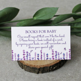 Verzoek om Waterverf van lavender en vlinder Informatiekaartje