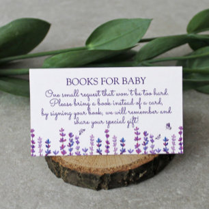 Verzoek om Waterverf van lavender en vlinder Informatiekaartje