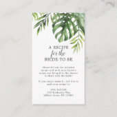 Verzoek om wilde tropische palmontvangst informatiekaartje (Voorkant)