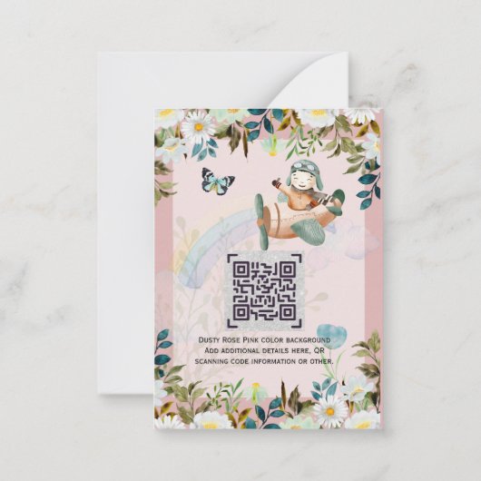 Verzoek QR-code voor prentenboek over Adorable Pil Notitiekaartje (Achterkant)