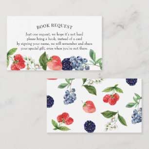 Verzoek van Berry Sweet Book of Book for Baby Kaar Visitekaartje