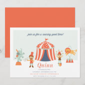 VERZOEK VAN CARNIVAL CIRCUS KIDS BIRTHDAY KAART (Voorkant / Achterkant)