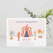 VERZOEK VAN CARNIVAL CIRCUS KIDS BIRTHDAY KAART (Staand voorkant)