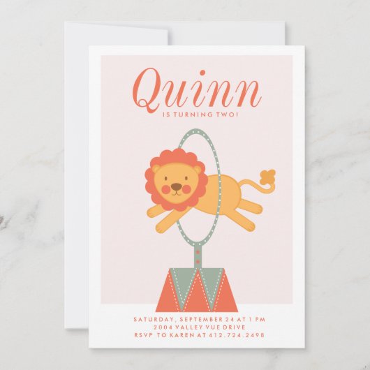 VERZOEK VAN CARNIVAL CIRCUS KIDS BIRTHDAY KAART (Voorkant)