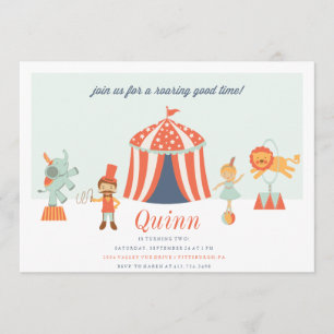 VERZOEK VAN CARNIVAL CIRCUS KIDS BIRTHDAY KAART