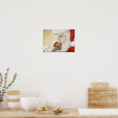 Verzoek van Dachshund om Santa Canvas Print (Keuken)