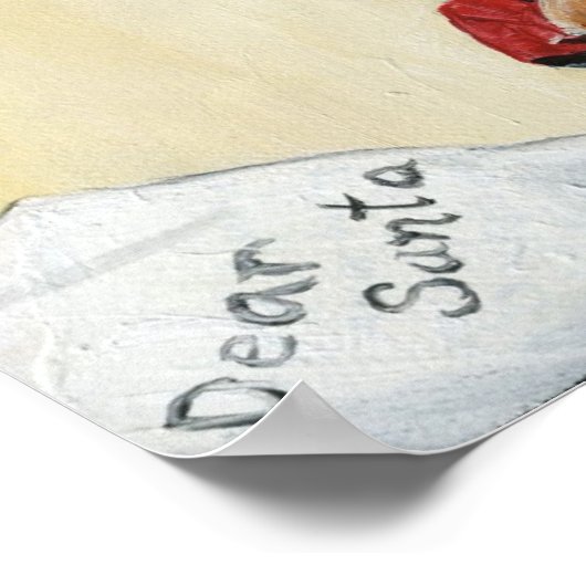 Verzoek van Dachshund om Santa Canvas Print (Hoek)