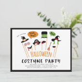 VERZOEK VAN DE HALLOWEEN COSTUMPARTIJ KAART (Staand voorkant)