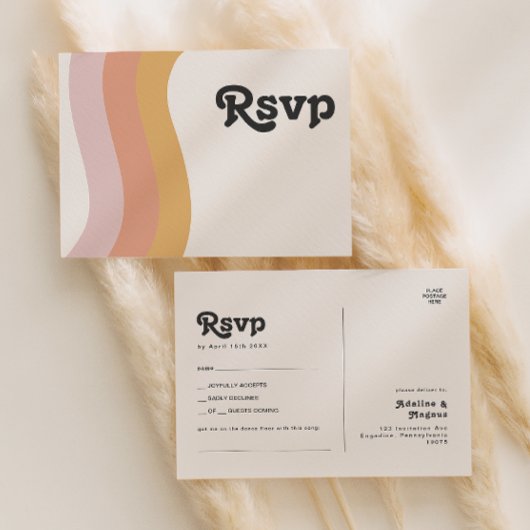 Verzoek van de moderne Retro 70 om Rainbow Song RS Briefkaart