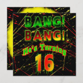 VERZOEK VAN DE PARTIJ VAN DE SPLASH BIRTHDAY 16E KAART (Voorkant / Achterkant)