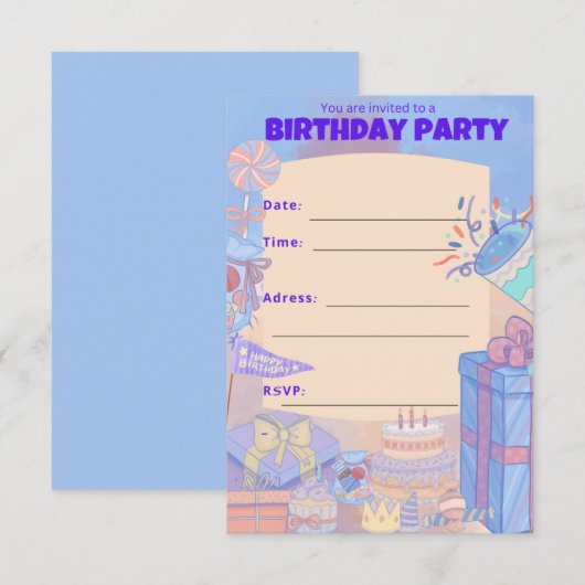 VERZOEK VAN DE TWEEDE PARTIJ KAART (Voorkant / Achterkant)