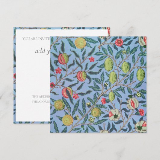 VERZOEK VAN DE TWEEDE PARTIJ : WILLIAM MORRIS KAART (Voorkant / Achterkant)