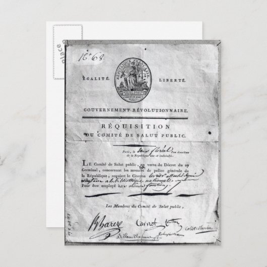 Verzoek van het Comité van het publiek Briefkaart (Voorkant / Achterkant)