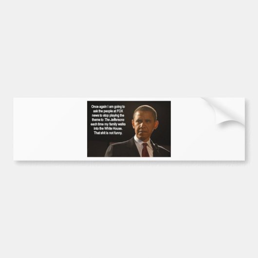VERZOEK van het PRESIDENT Bumpersticker (Voorkant)