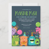 VERZOEK VAN MONSTER MASH KIDS BIRTHDAY PARTIJ KAART (Voorkant)