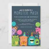 VERZOEK VAN MONSTER MASH KIDS BIRTHDAY PARTIJ KAART (Voorkant)
