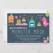 VERZOEK VAN MONSTER MASH KIDS BIRTHDAY PARTIJ KAART (Voorkant)