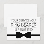 Verzoek van Ring Bearer | Groomsmannen Kaart (Voorkant / Achterkant)