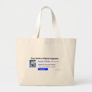 Verzoek van vriend grote tote bag