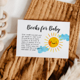 Verzoek voor Sunshine Baby shower Book Informatiekaartje