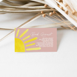 Verzoek voor Sunshine Sun Baby shower Book Informatiekaartje
