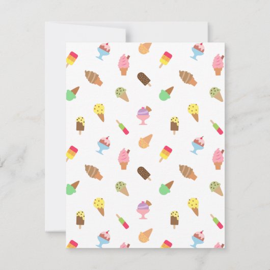 Verzoeken in verband met kleurrijke Ice crème Kaart (Achterkant)