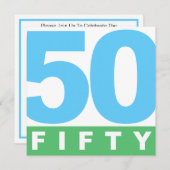 VERZOEKEN VAN DE 50e FIFTY-Jubileum Kaart (Voorkant / Achterkant)