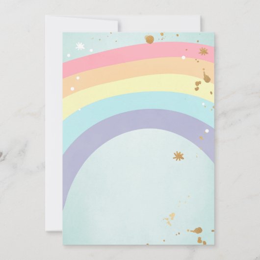 Verzoeken van de oranje oranje regenboogmeisjes kaart (Achterkant)