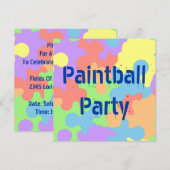 VERZOEKEN VAN DE PAINT VAN COLORS SPLATTER PAINTBA KAART (Voorkant / Achterkant)