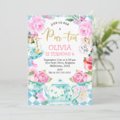 Verzoeken van de partij van Birthday Par-tea Tea Kaart (Staand voorkant)