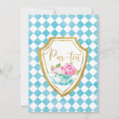 Verzoeken van de partij van Birthday Par-tea Tea Kaart (Achterkant)