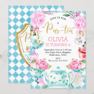 Verzoeken van de partij van Birthday Par-tea Tea Kaart