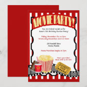 VERZOEKEN VAN DE TIKET VAN DE PARTIJ MOVIE KAART (Voorkant / Achterkant)