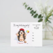 Verzoeken van de verjaardag "De kleine egel" Briefkaart (Staand voorkant)