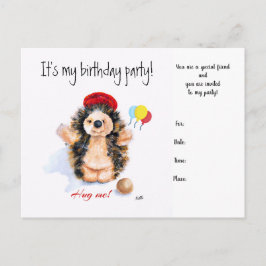 Verzoeken van de verjaardag "De kleine egel" Briefkaart