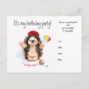 Verzoeken van de verjaardag "De kleine egel" Briefkaart