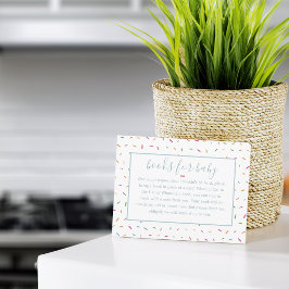 Verzoekkaart voor baby shower-boekinlegkaart met s uitnodiging briefkaart