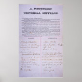 Verzoekschrift over het recht van vrouwen op unive poster (Voorkant)