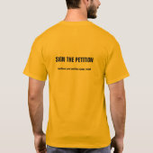 Verzoekschrift T-shirt — Le Grande Yellow (Achterkant)
