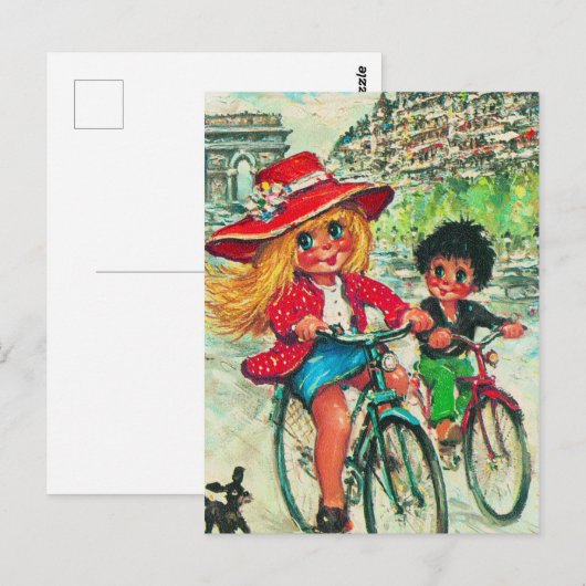 Verzoekschriften tegen Poulbots à vélo 2 Briefkaart (Voorkant / Achterkant)
