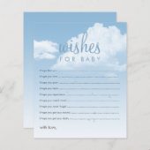 Verzoekt Baby Clouds Baby shower Advice Kaarten (Voorkant / Achterkant)