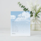Verzoekt Baby Clouds Baby shower Advice Kaarten (Staand voorkant)